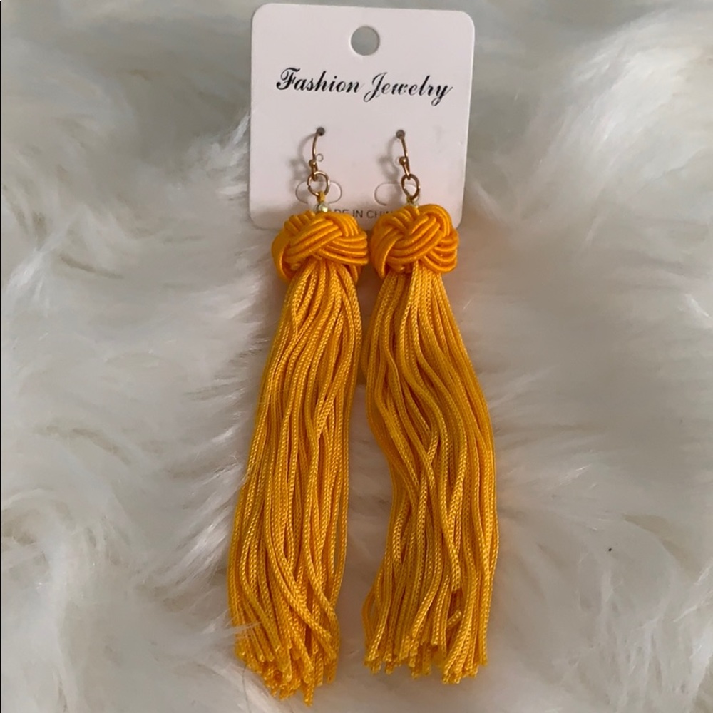Yellow colorful earrings